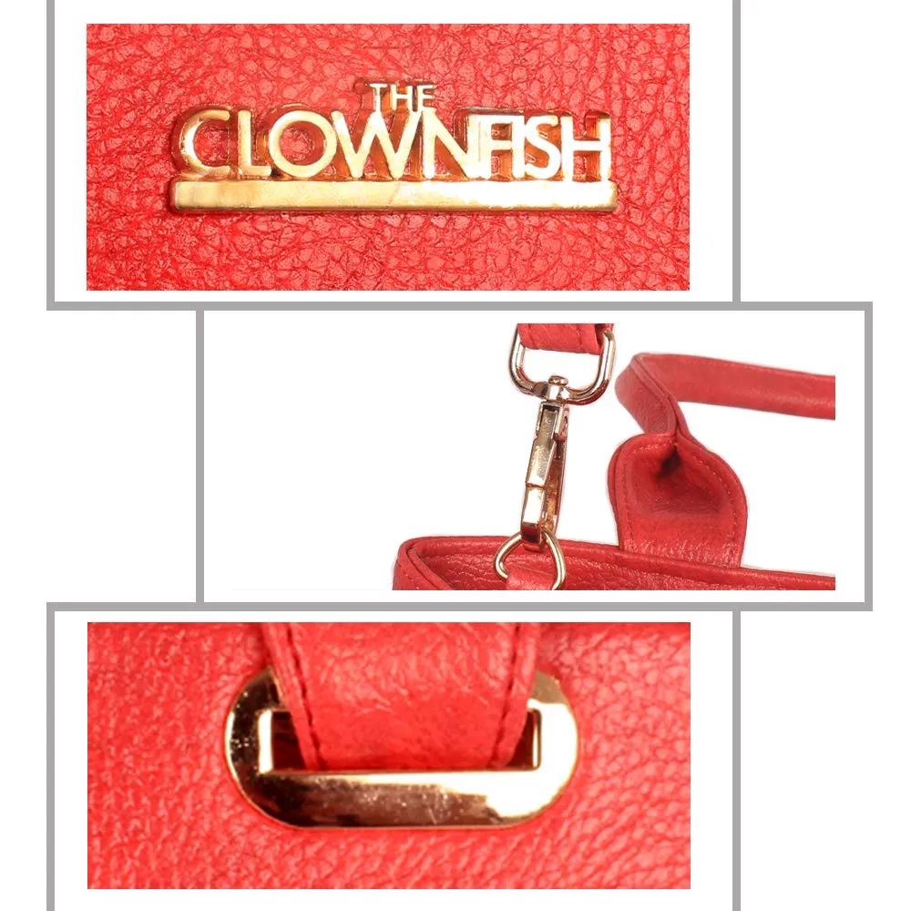 THE CLOWNFISH Synthetic 35 cms Imperial Red Messenger Bag (TCFWHBFL-GTIRD6)