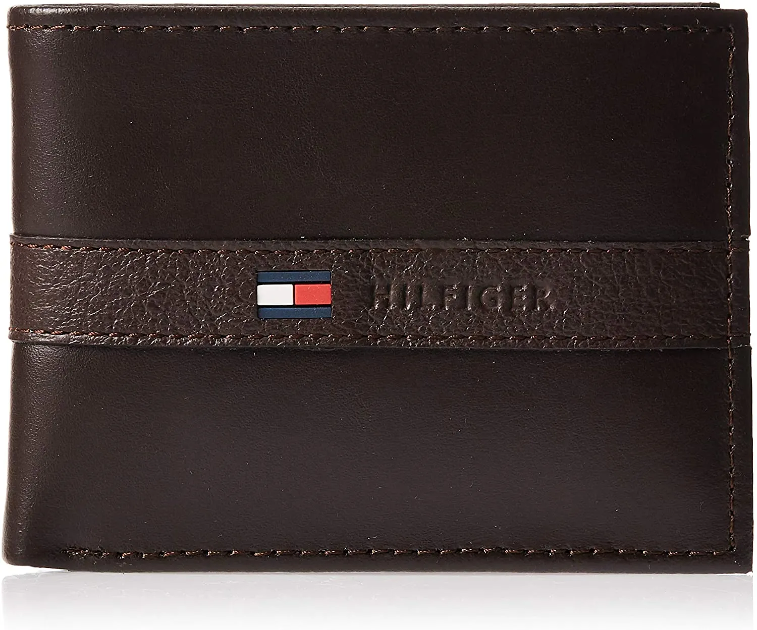 Tommy Hilfiger Men's Leather Slim Bifold Wallet with 6 Credit Card Pockets and Removable ID Window 31TL22X062