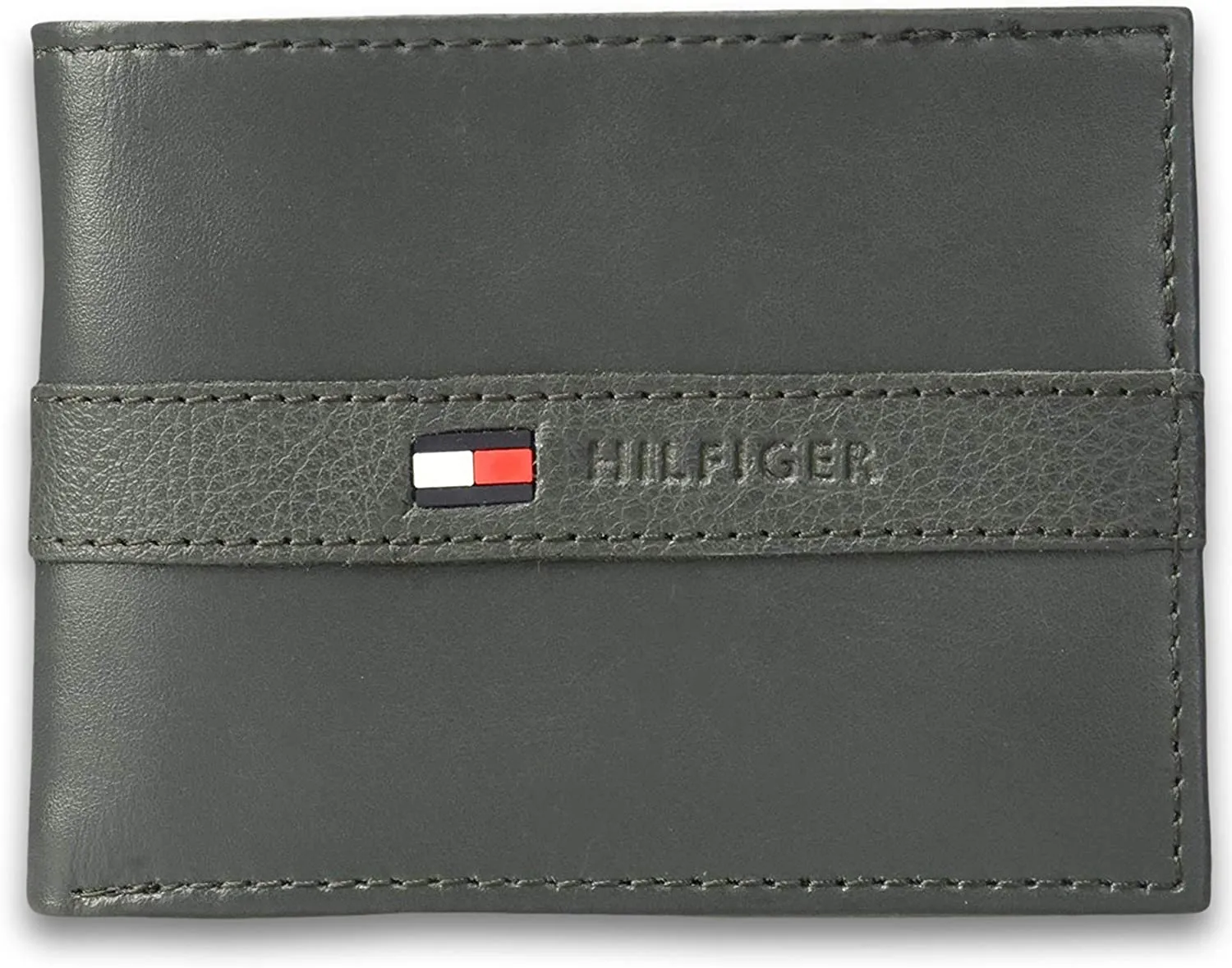 Tommy Hilfiger Men's Leather Slim Bifold Wallet with 6 Credit Card Pockets and Removable ID Window 31TL22X062