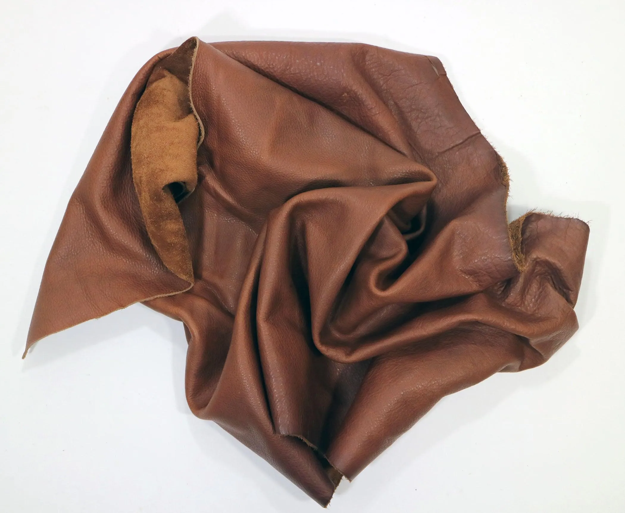 Upholstery Leather Remnants, Premium Mixed Browns