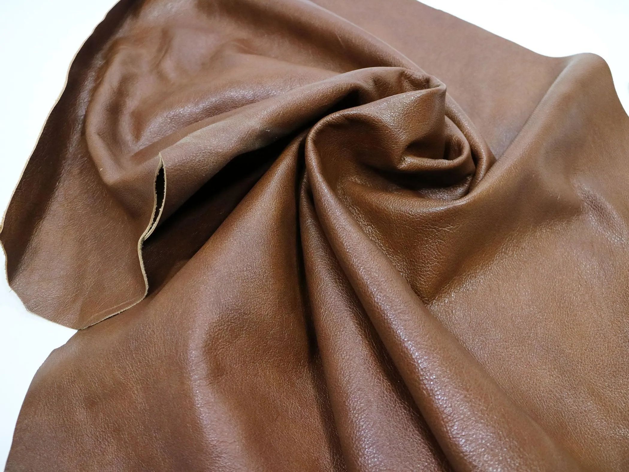 Upholstery Leather Remnants, Premium Mixed Browns