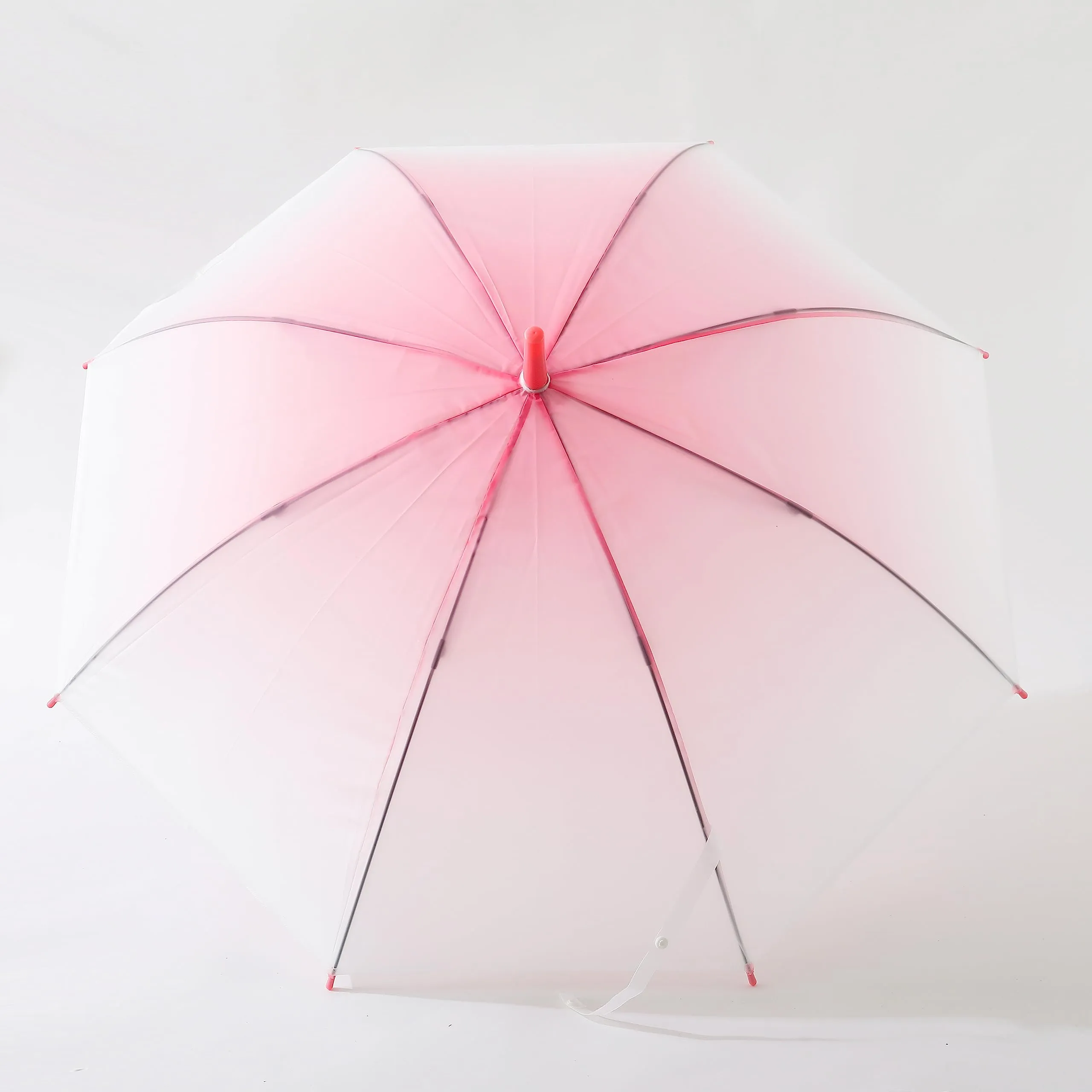 Urbane Home Transparent Umbrella For Men & Women|Automatic Umbrella For Rain (Pink)