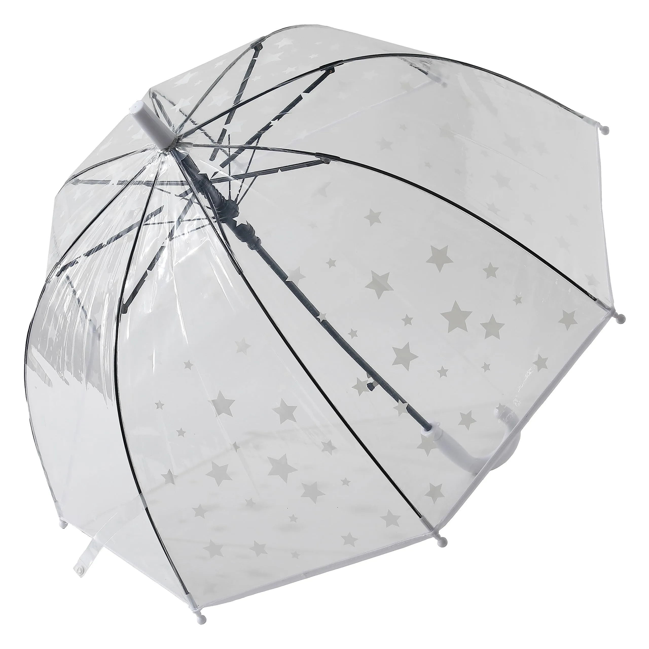 Urbane Home Transparent Umbrella For Men & Women|Automatic Umbrella For Rain (White)