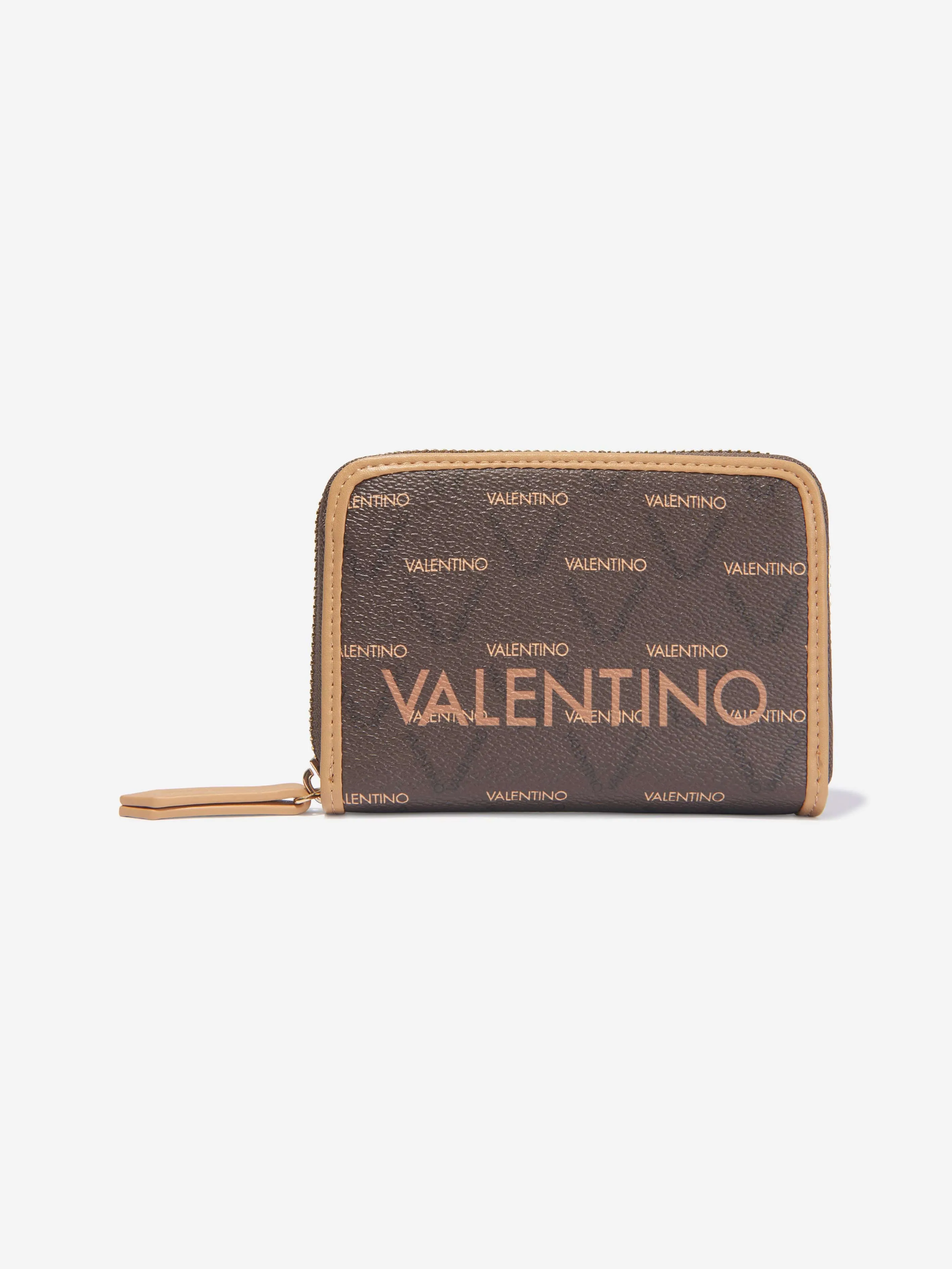 Valentino Girls Zip Around Wallet in Brown