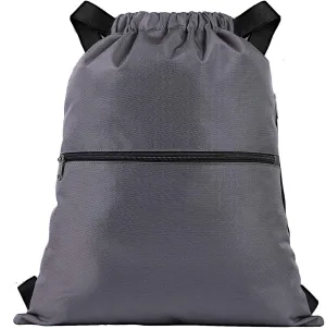 Vorspack Drawstring Backpack String Bag Sports Gym Sack with Side Pocket for Men Women