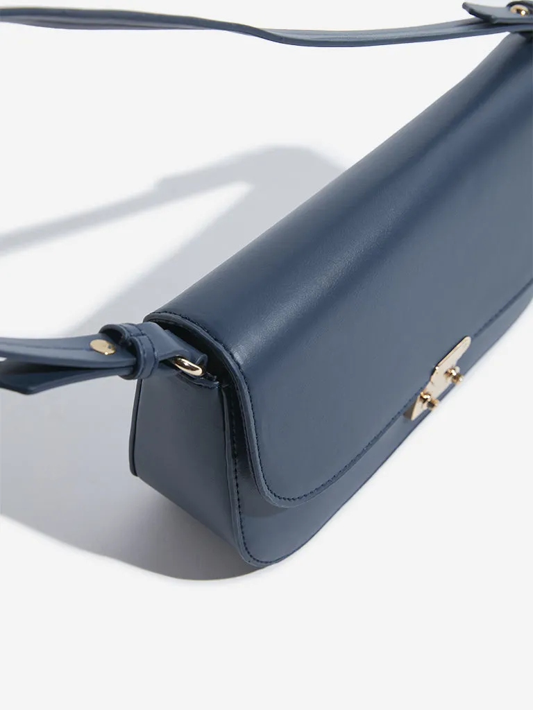 Wardrobe Navy Baguette Bag