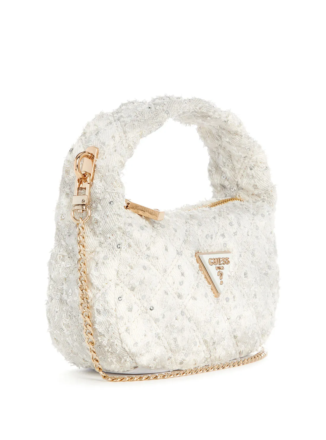 White Rianee Mini Hobo Bag